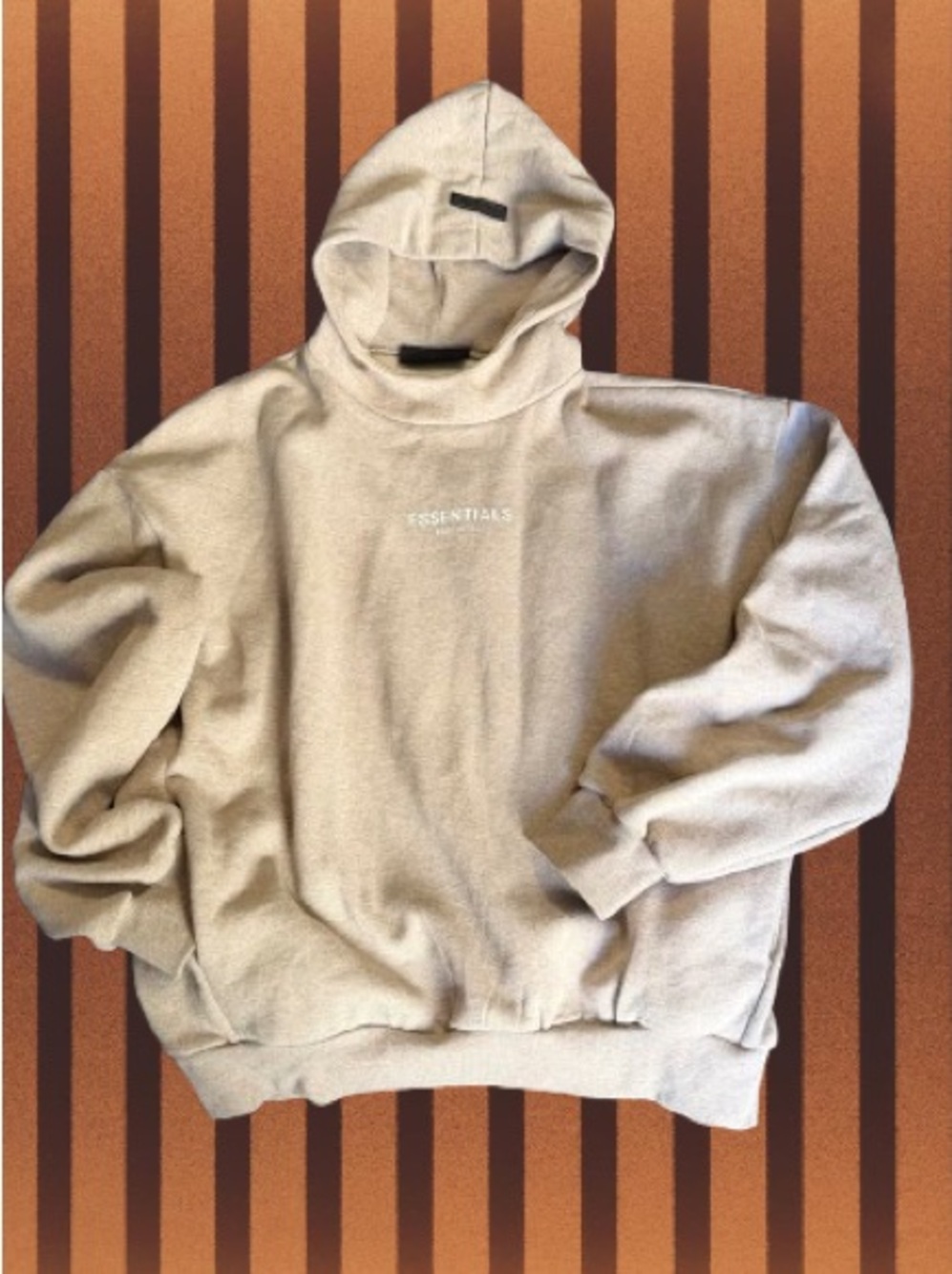Fear of God Essentials beige cotton-blend fleece hoodie - Beige